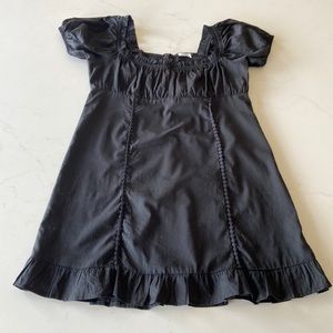 Black Puff sleeve mini dress